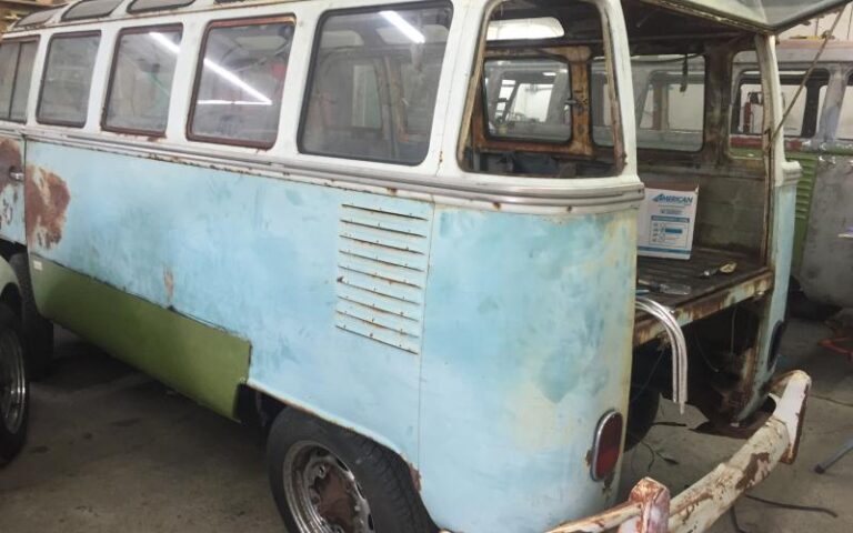 1963 Volkswagen 23 Window Bus Green restoration