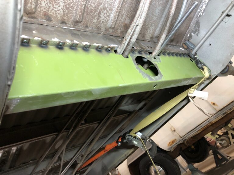 1954 23 window barndoor deluxe vw bus belly pan install silver lining auto restoration