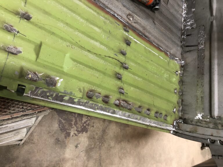 1954 23 window barndoor deluxe vw bus floor and body brace rust repair silver lining auto restoration