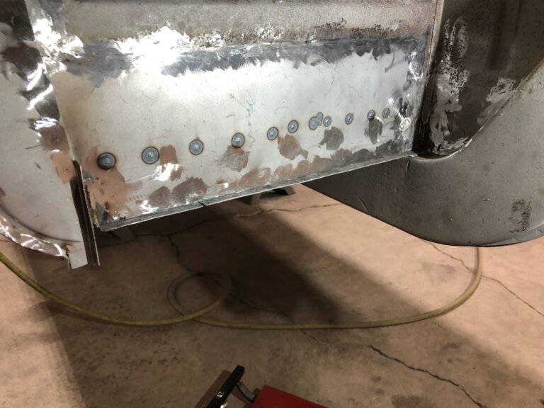 1954 23 window barndoor deluxe vw bus floor and body brace rust repair silver lining auto restoration