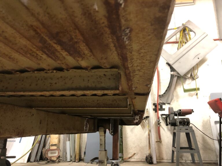 1954 23 window deluxe barndoor vw bus metal work starts silver lining auto restoration