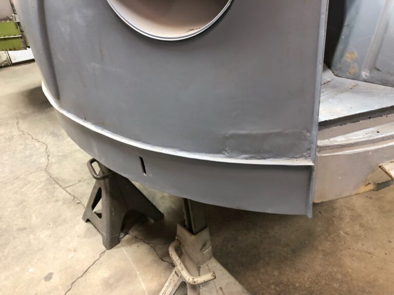 1954 23 window deluxe barndoor vw bus metal work starts silver lining auto restoration
