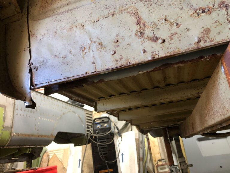 1954 23 window deluxe barndoor vw bus metal work starts silver lining auto restoration