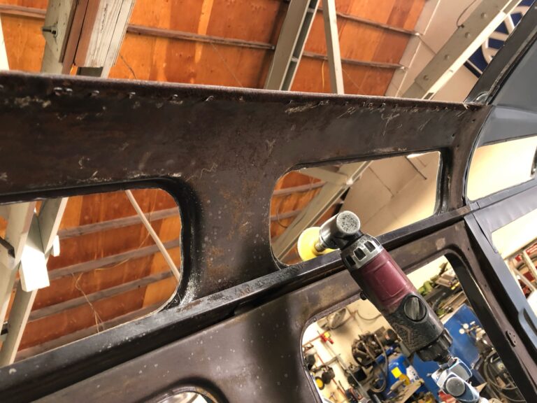 1954 23 window deluxe barndoor vw bus metal work starts silver lining auto restoration