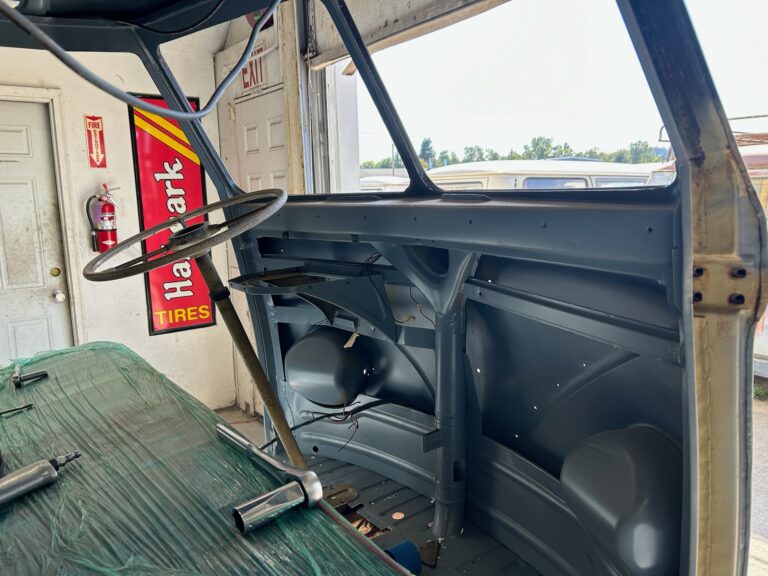 1954 barndoor vw bus tear down silver lining auto restoration oregon
