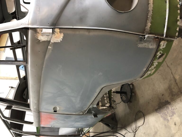 1954 23 window barndoor deluxe vw bus dog leg replacement silver lining auto restoration