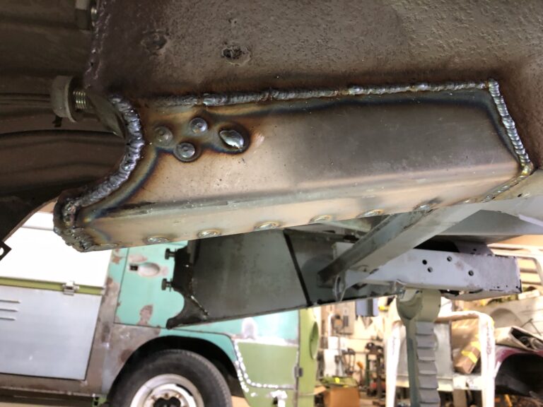 1954 23 window barndoor vw bus chassis rust repair silver lining auto restoration