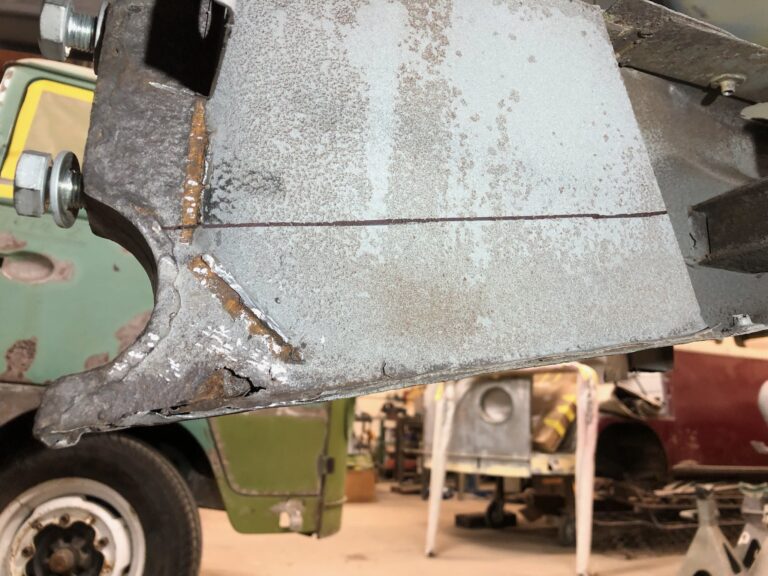 1954 23 window barndoor vw bus chassis rust repair silver lining auto restoration
