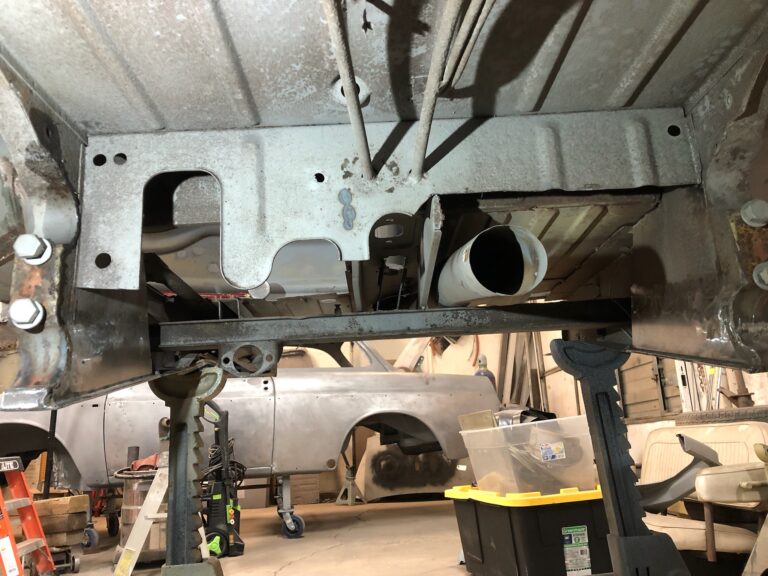 1954 23 window barndoor vw bus chassis rust repair silver lining auto restoration