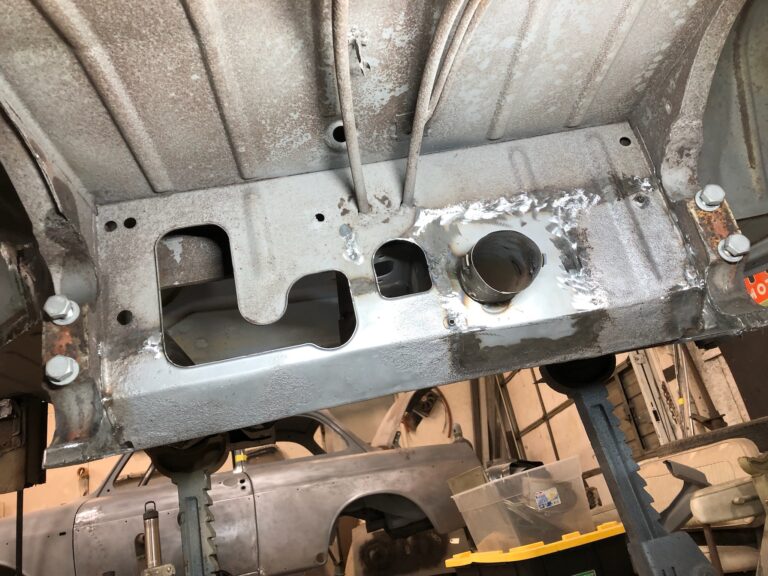 1954 23 window barndoor vw bus chassis rust repair silver lining auto restoration