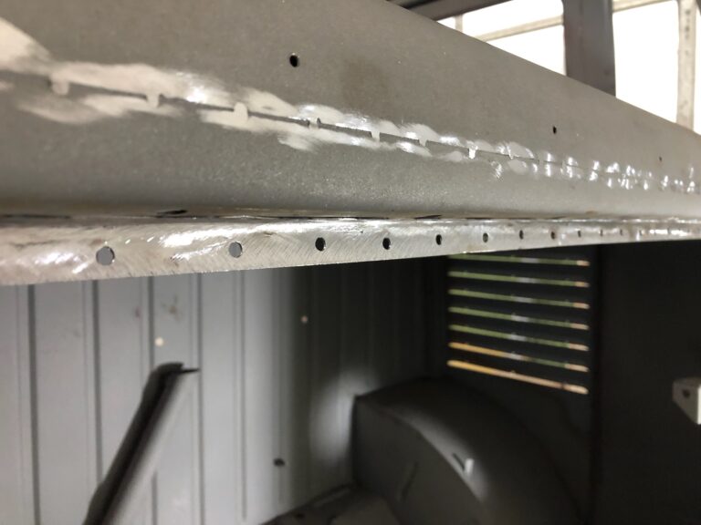 1954 23 window barndoor deluxe vw bus rust repair on corner windows and rear hatch opening silver lining auto restoration