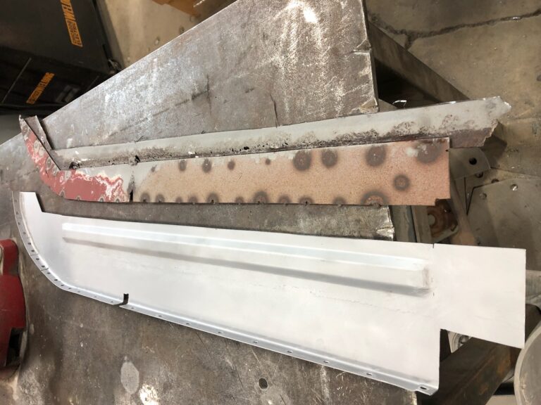 1954 23 window barndoor deluxe vw bus rust repair on corner windows and rear hatch opening silver lining auto restoration