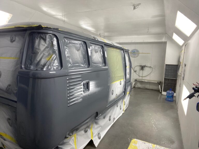 1962 15 window vw bus two tone paint silver lining auto restoration