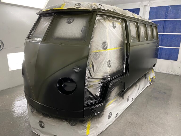 1962 15 window vw bus two tone paint silver lining auto restoration