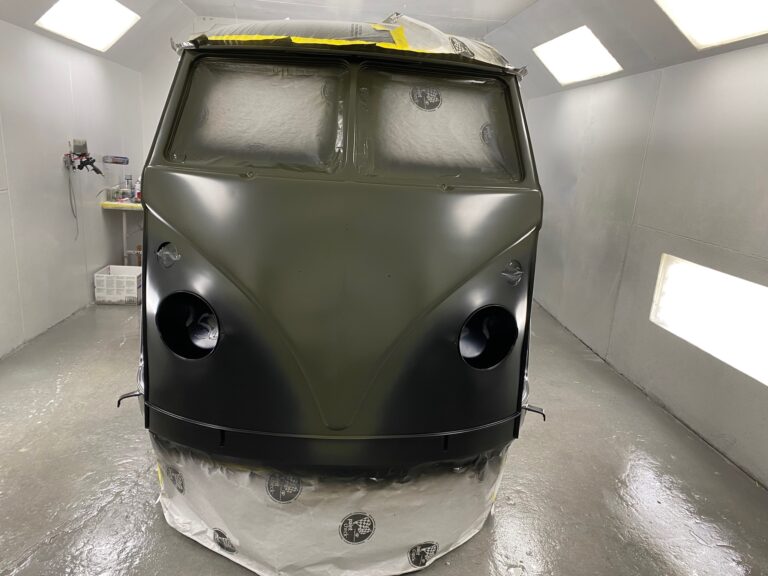 1962 15 window vw bus two tone paint silver lining auto restoration