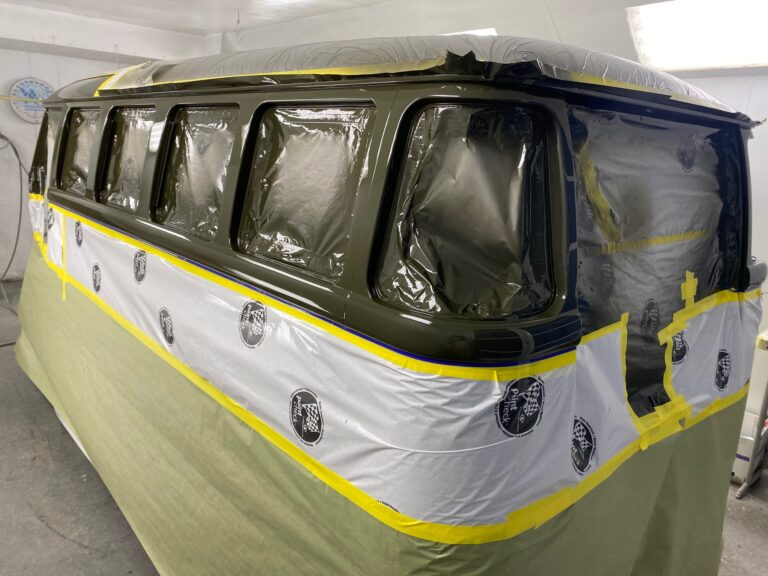 1962 15 window vw bus two tone paint silver lining auto restoration