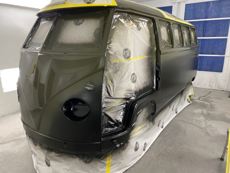 1962 15 window vw bus two tone paint silver lining auto restoration