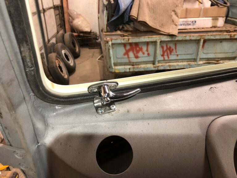 1962 15 window deluxe vw bus deluxe trim and safari window install silver lining auto restoration oregon