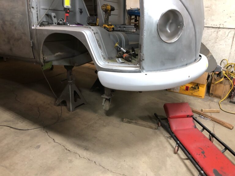 1962 15 window deluxe vw bus deluxe trim and safari window install silver lining auto restoration oregon