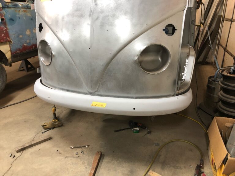 1962 15 window deluxe vw bus deluxe trim and safari window install silver lining auto restoration oregon