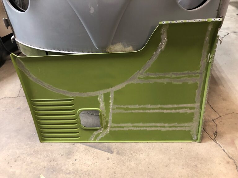 1962 15 window vw deluxe bus main floor replacement and continued metal work silver lining auto restoration