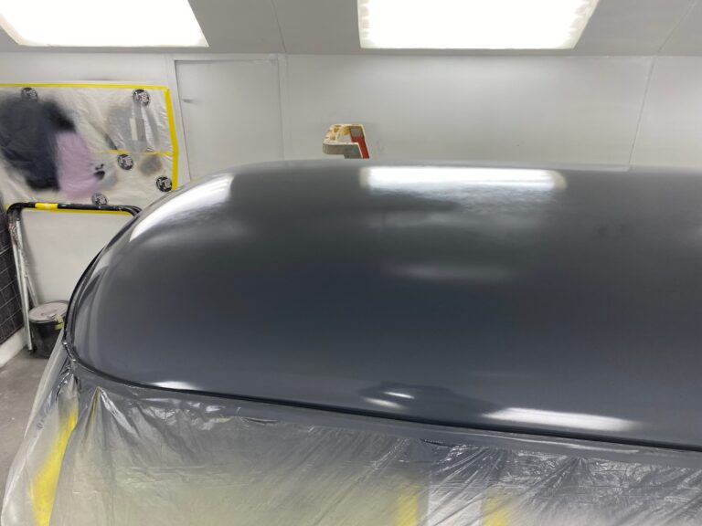 1962 15 window deluxe bus roof in paint silver lining auto restoration