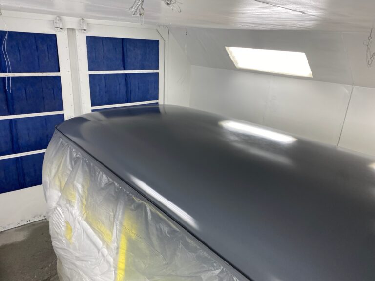 1962 15 window deluxe bus roof in paint silver lining auto restoration