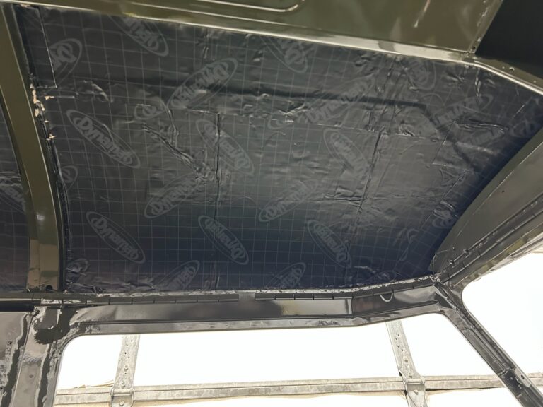 1962 15 window deluxe vw bus sound deadening silver lining auto restoration oregon