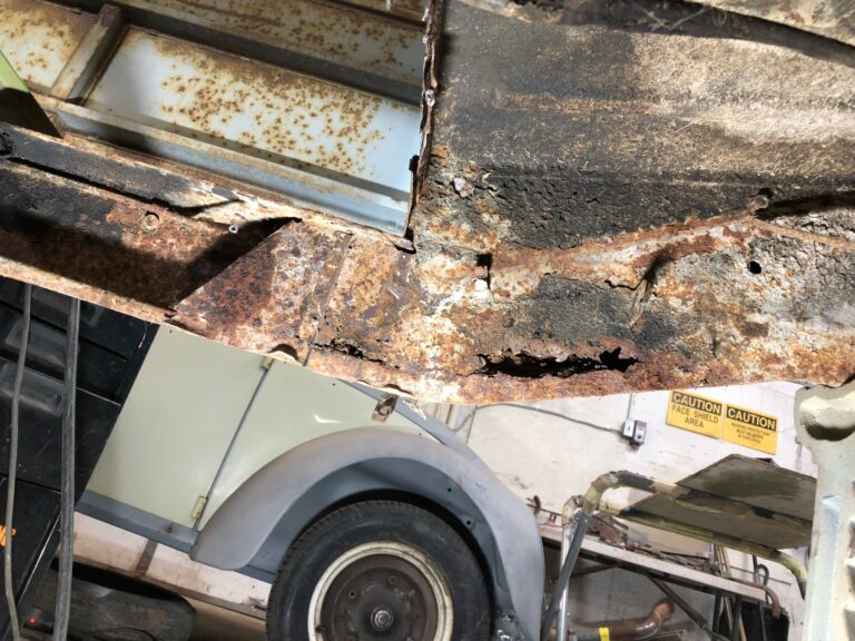 1962 vw bus 15 window deluxe restoration metal work starts silver lining auto restoration