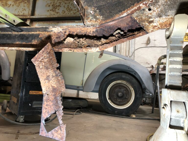 1962 vw bus 15 window deluxe restoration metal work starts silver lining auto restoration