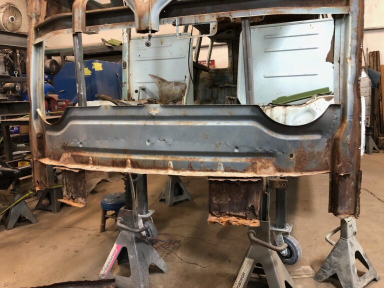 1962 15 window vw deluxe bus metal work continues silver lining auto restoration oregon