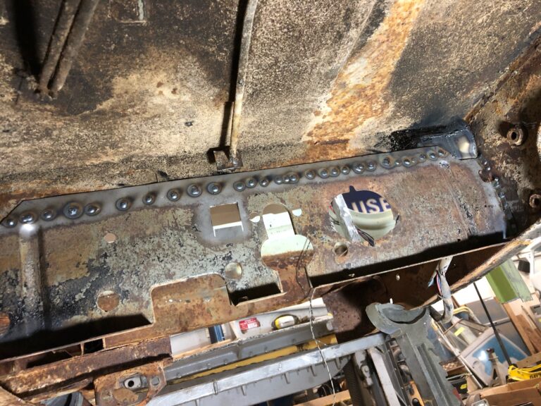 1962 15 window vw deluxe bus metal work continues silver lining auto restoration oregon