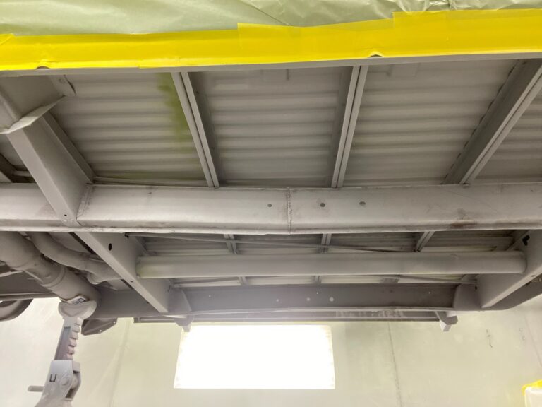1962 15 window deluxe vw bus restoration undercarriage texture coat silver lining auto restoration
