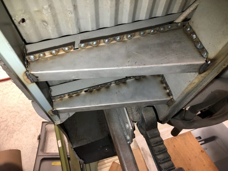 1954 23 window deluxe barndoor vw bus metal work continues silver lining auto restoration
