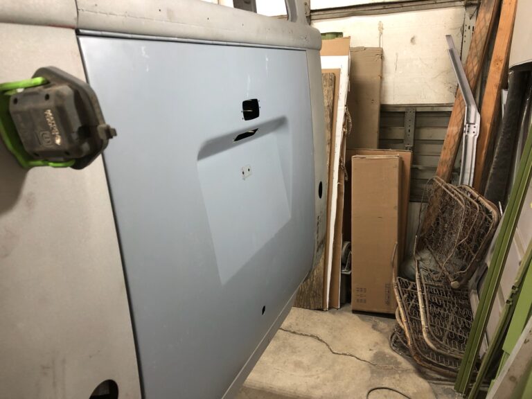 1954 23 window deluxe barndoor vw bus metal work continues silver lining auto restoration