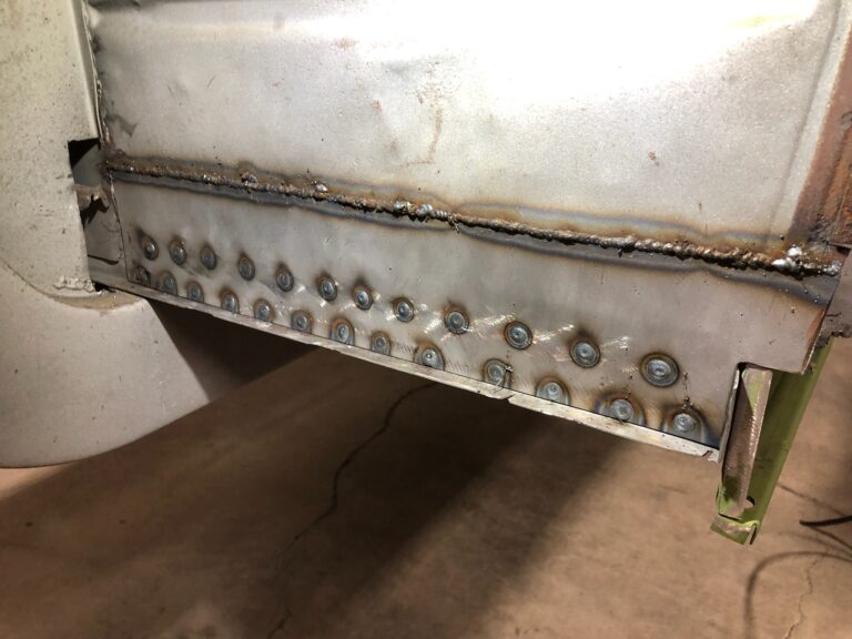 1954 23 window deluxe barndoor vw bus metal work continues silver lining auto restoration