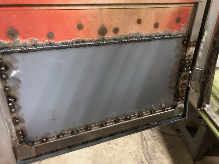 1954 23 window deluxe vw bus final metal work silver lining auto restoration