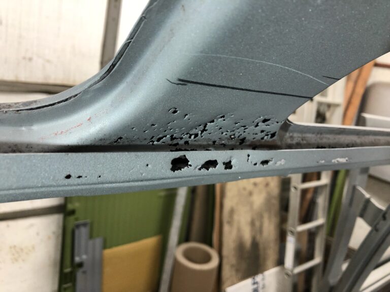 1954 23 window deluxe vw bus sky light window rust repair silver lining auto restoration