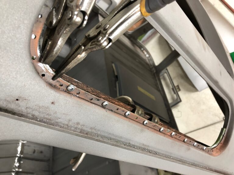 1954 23 window deluxe vw bus sky light window rust repair silver lining auto restoration