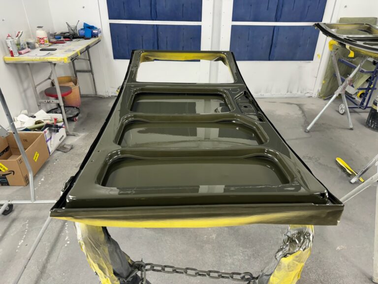 1962 15 window deluxe vw bus components in paint silver lining auto restoration
