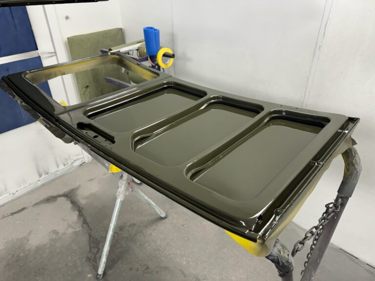 1962 15 window deluxe vw bus components in paint silver lining auto restoration