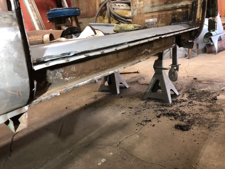 1963 23 window deluxe vw bus sheet metal removal silver lining auto restoration