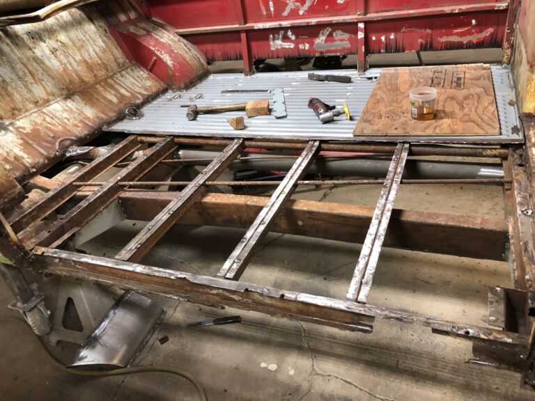 1963 23 window deluxe vw bus sheet metal removal silver lining auto restoration