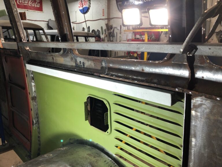 1960 15 window deluxe vw bus rust repair and metal work continues silver lining auto restoration