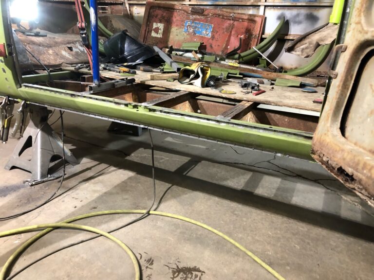 1960 15 window deluxe vw bus rust repair and metal work continues silver lining auto restoration