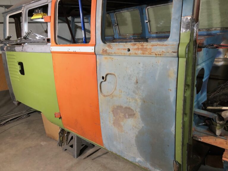 1960 15 window deluxe vw bus rust repair and metal work starts silver lining auto restoration