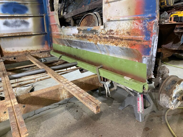 1960 15 window deluxe vw bus rust repair and metal work starts silver lining auto restoration
