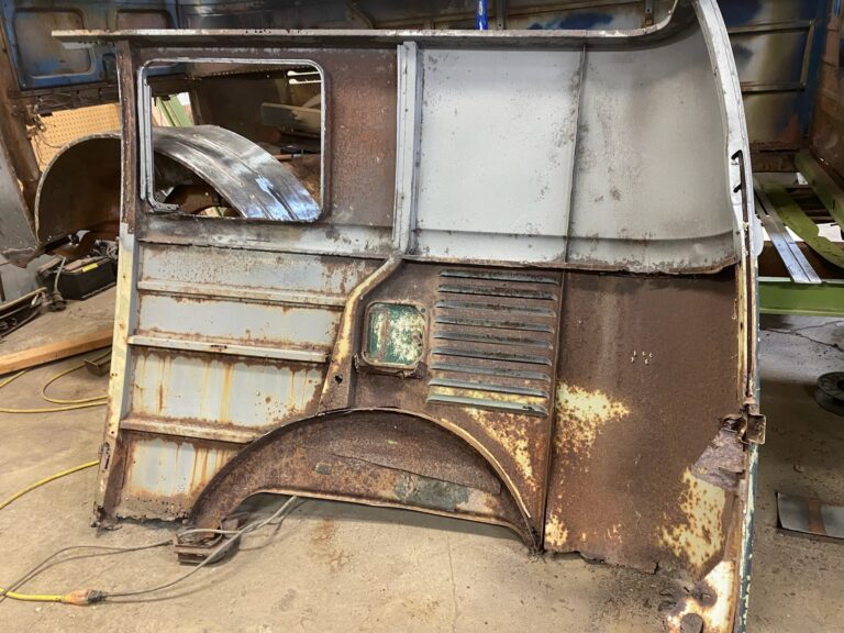 1960 15 window deluxe vw bus rust repair and metal work starts silver lining auto restoration