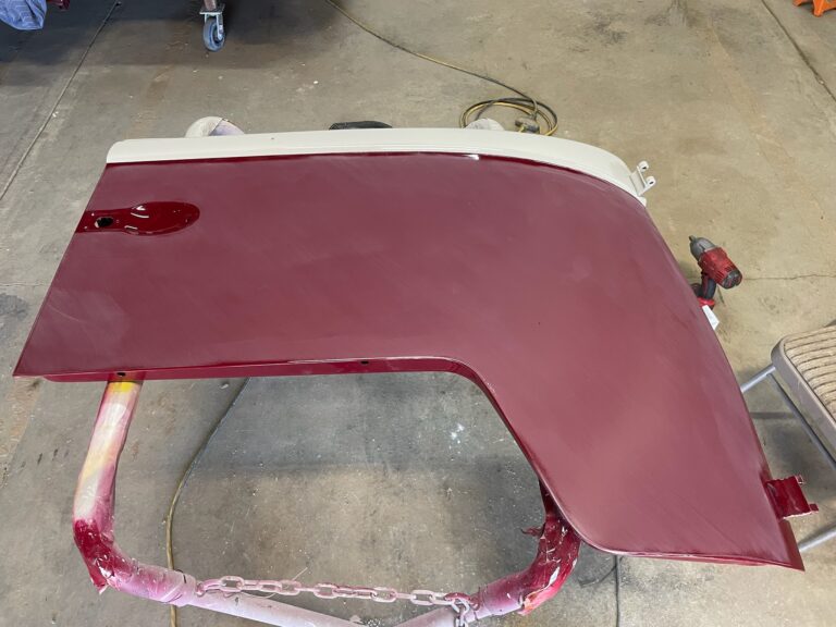 1966 VW Bus Microbus components paint cut and buff silver lining auto restoration oregon