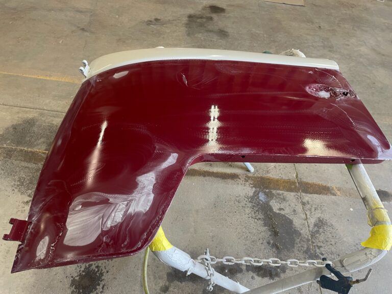 1966 VW Bus Microbus components paint cut and buff silver lining auto restoration oregon